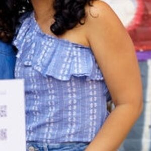 Splendid blue one shoulder top - size XS